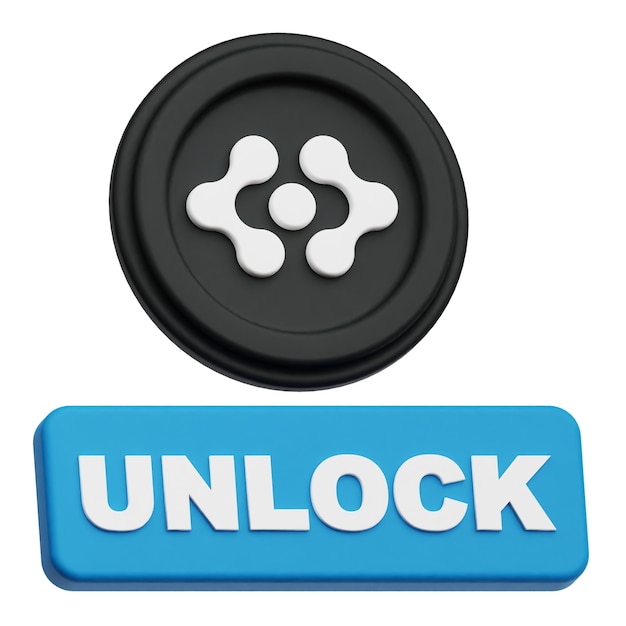 Artificial Superintelligence Alliance crypto token 3d icon isolated on the white background