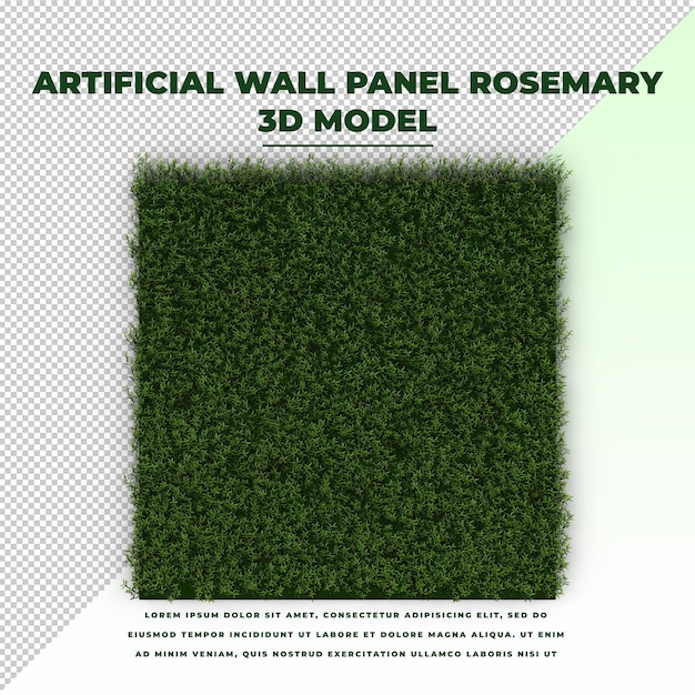 PSD artificial wall panel rosemary