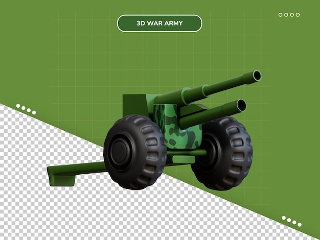 Artillery gun 3d icon