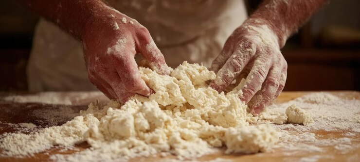 PSD artisan baker kneading dough a culinary masterpiece