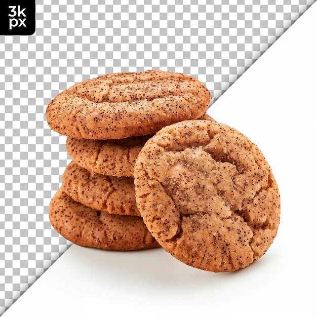 Artisanal cookies isolated on transparent background