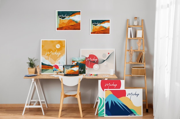 Artist set mockup design