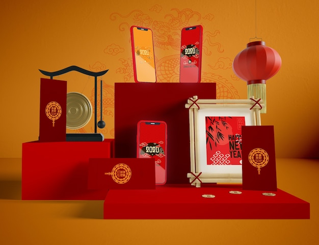 artistic chinese new year illustration