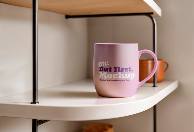 Artistic mug design mockup