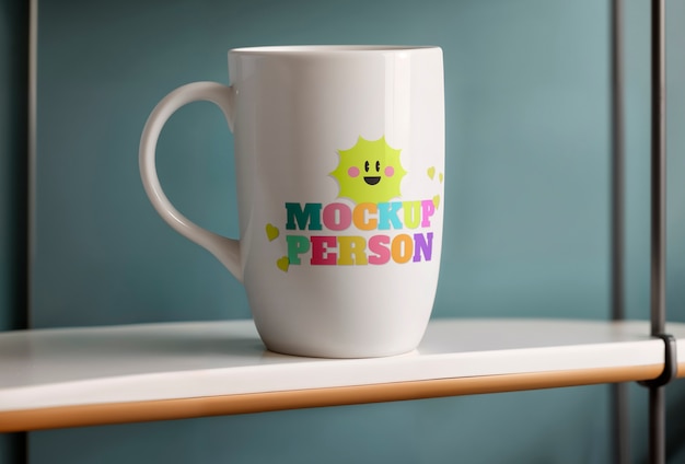 Artistic mug design mockup