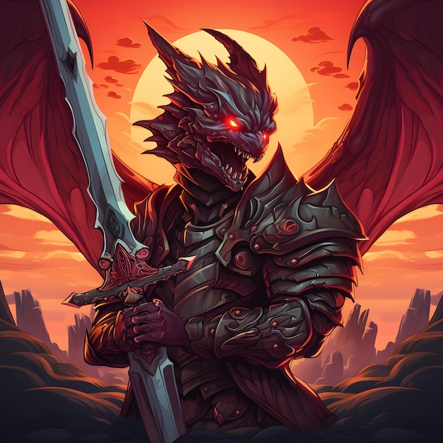 PSD the artistry of the dragon warrior knight