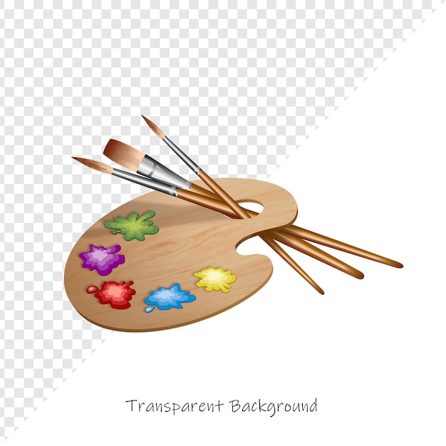 Artists Palette and Brushes
