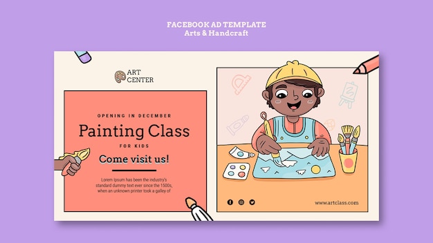 Arts and handcraft facebook template