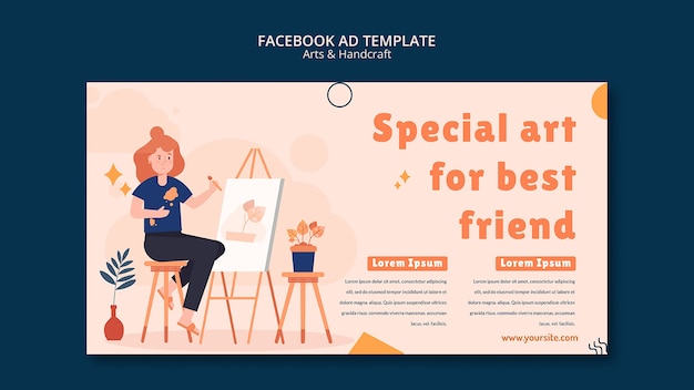 PSD arts and handcraft facebook template