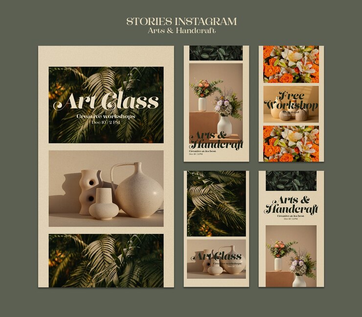 PSD arts and handcraft instagram stories