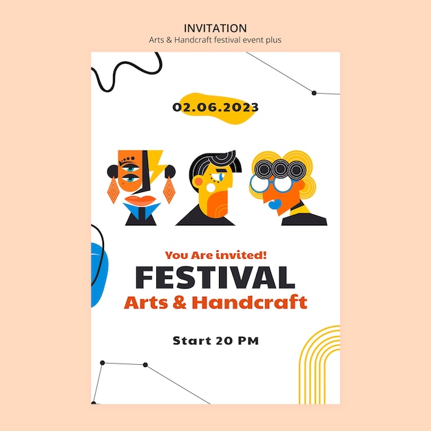 arts and handcraft invitation template