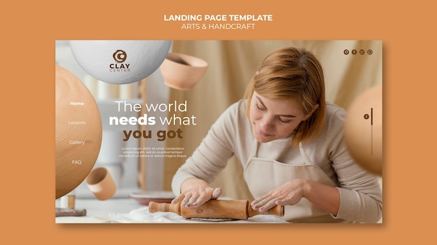 PSD arts and handcraft landing page