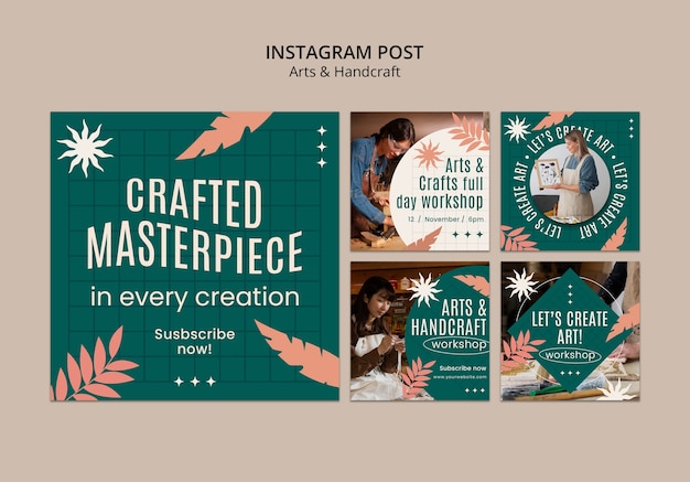 PSD arts and handcraft template design