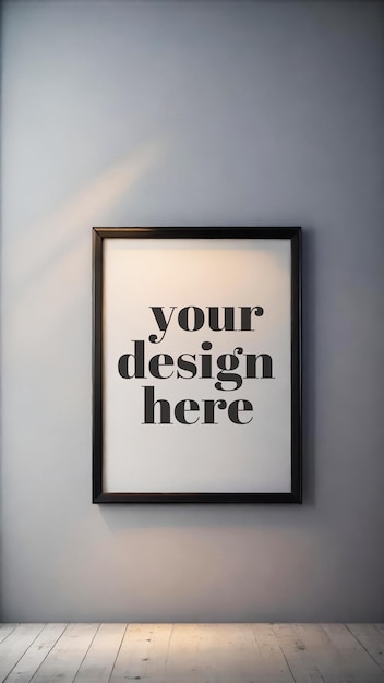 Artwork frame showcase featuring framed illustration in PSD poster mockup