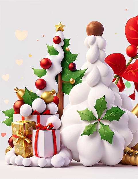 PSD artwork of graphic design vector christmas realistic highly details clean professionalvector i