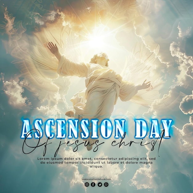 PSD ascension day of jesus christ social media template