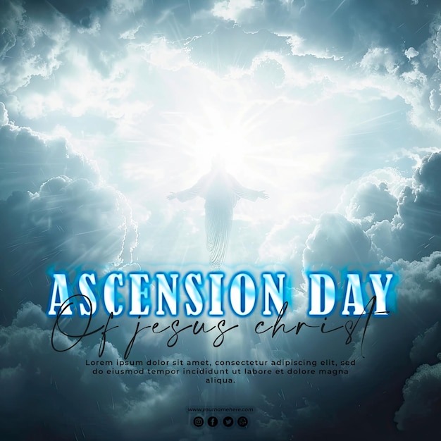 PSD ascension day of jesus christ social media template