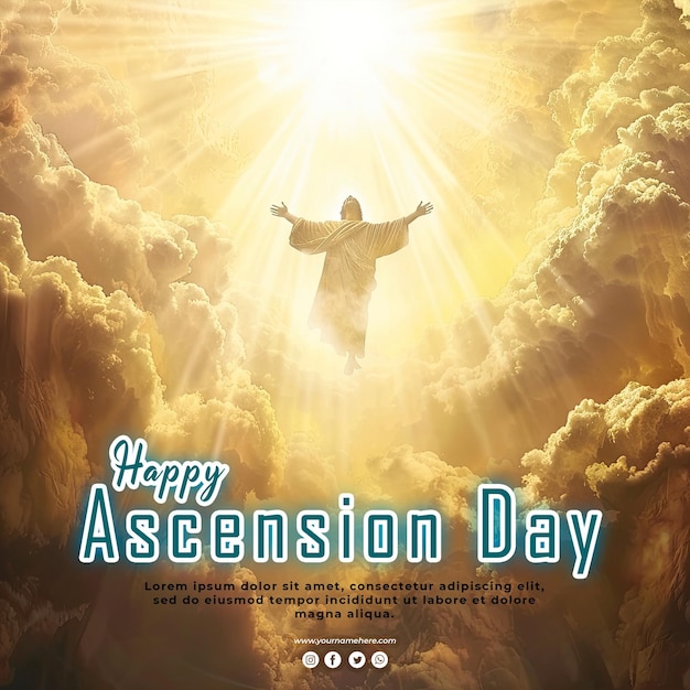 PSD ascension day of jesus christ social media template