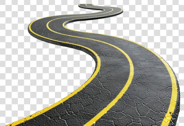 Asfalt drogowy PNG żółty