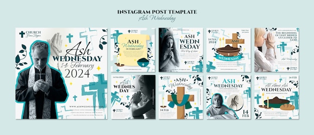 PSD ash wednesday celebration  instagram posts