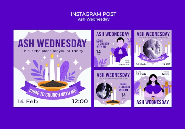 Ash wednesday celebration  instagram posts