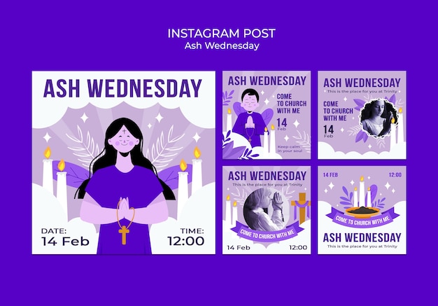 Ash wednesday celebration  instagram posts