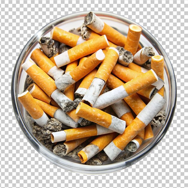 PSD ashtray with cigarettes