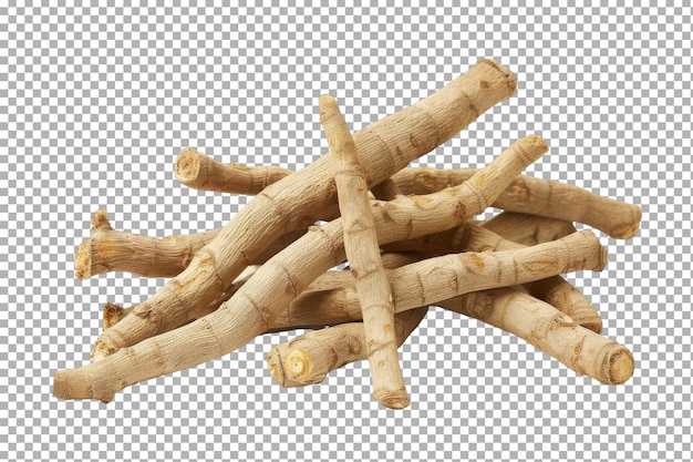 Ashwagandha Root Isolated on Transparent Background