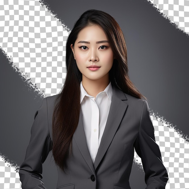 Asian businesswoman youth transparent background