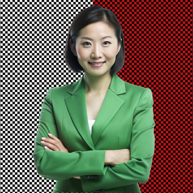 Asian businesswomen on transparent background