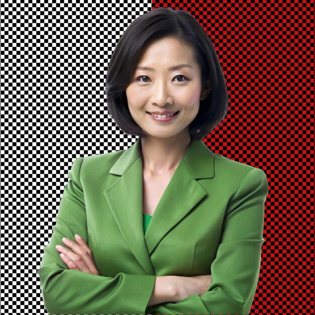 Asian businesswomen on transparent background