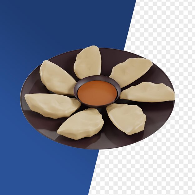 PSD asian food 3d icon render clipart