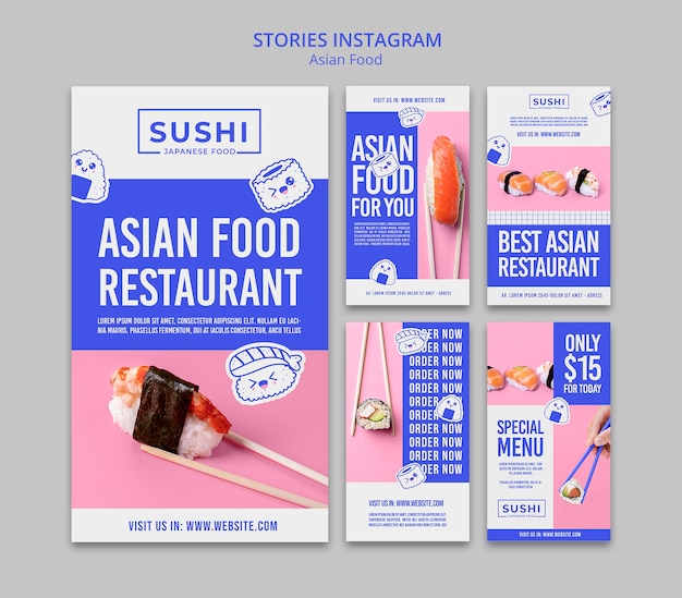 PSD asian food design template