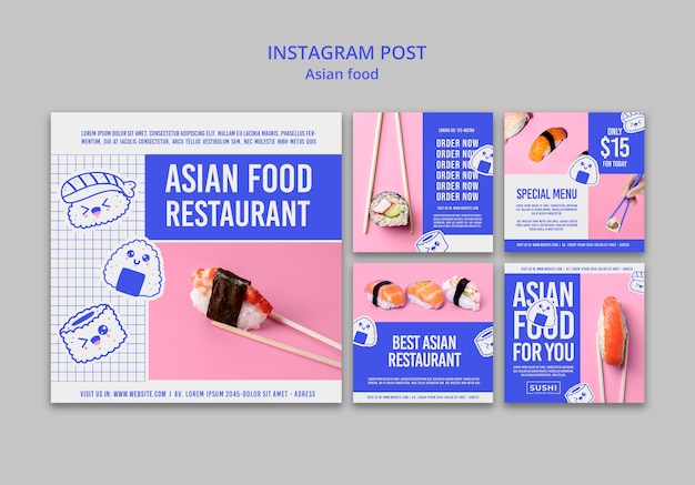 PSD asian food design template