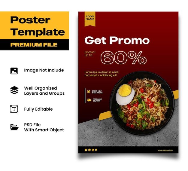 PSD asian food posters get promos