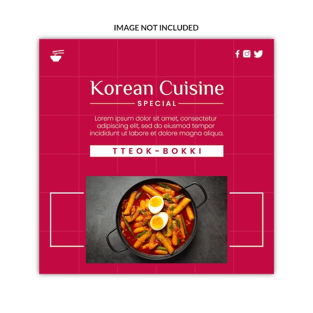 PSD asian food - social media post template 19