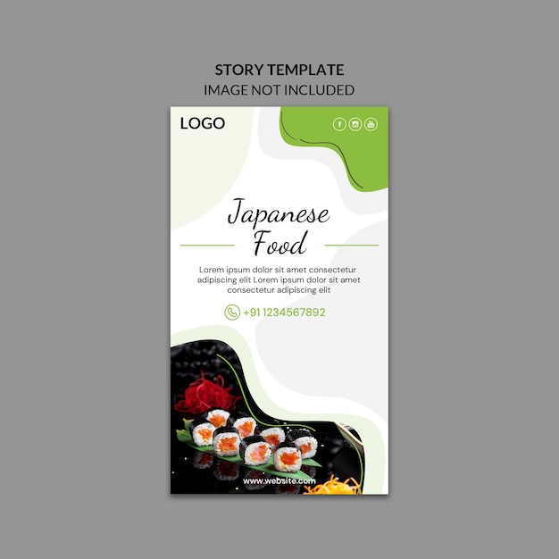 Asian food - social media story template 06