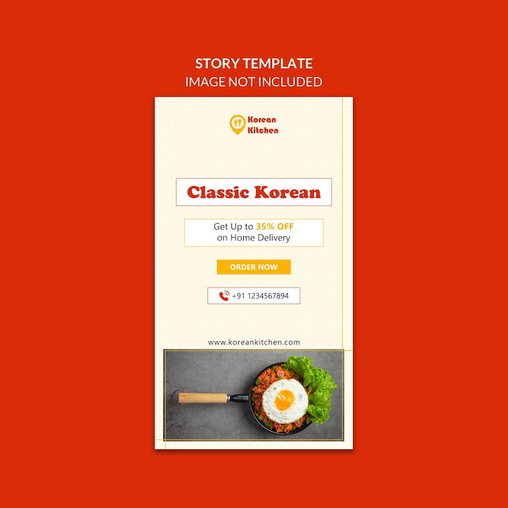 PSD asian food - social media story template 17