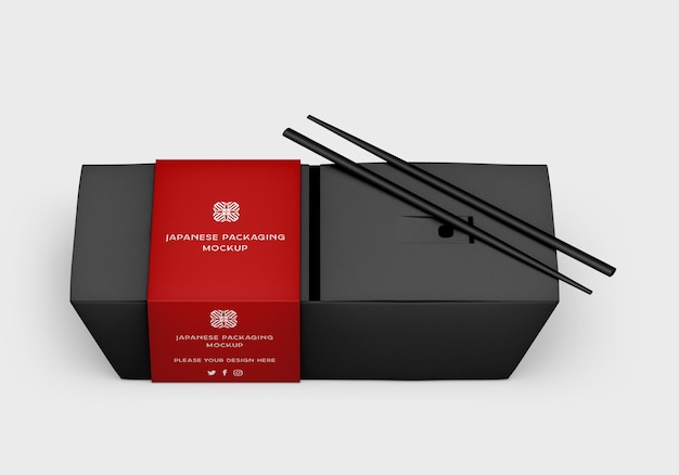 아시아 음식 테이크 아웃 배달 상자 모형
