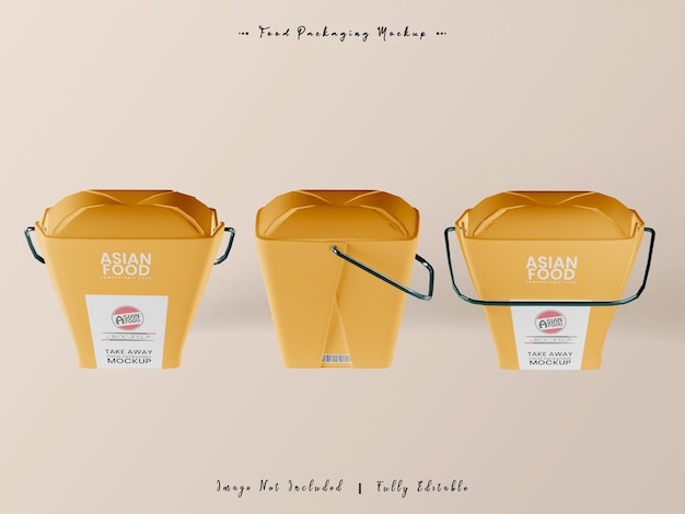 Asian food take away packaging mockup