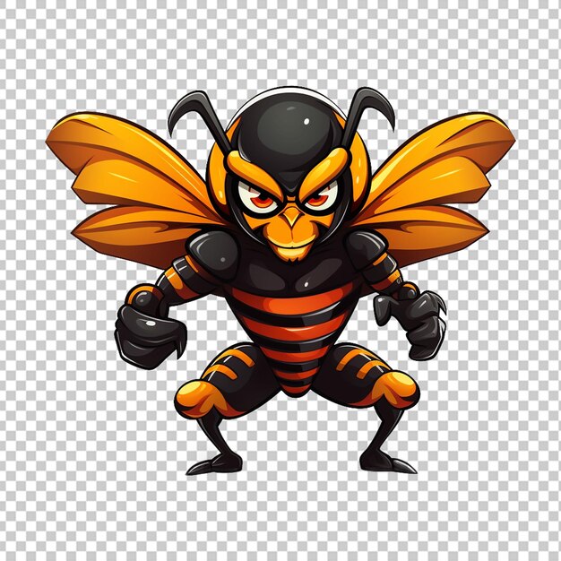 Asian giant hornet mascot logo