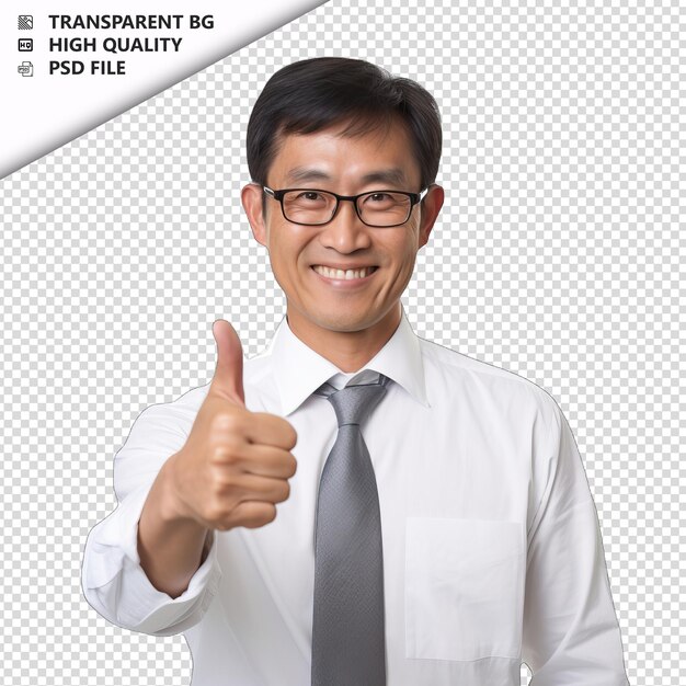 Asian man political scientiston white background white is