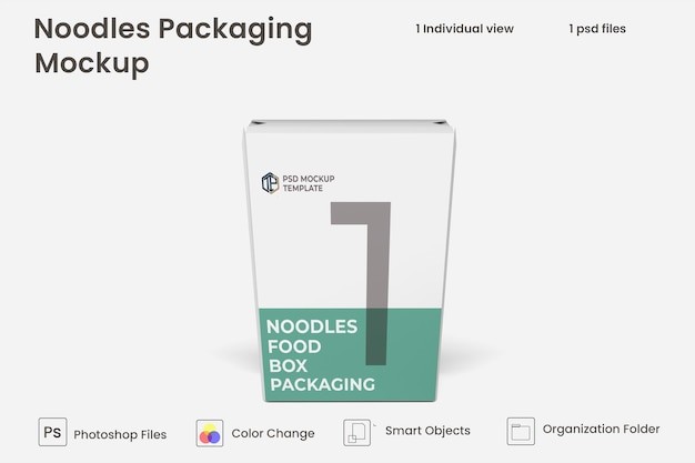 Asian noodle box mockup