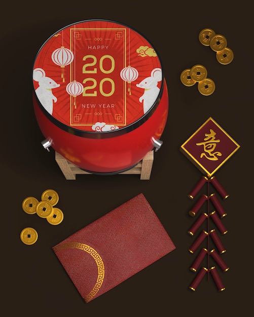 PSD asian ornaments for new year