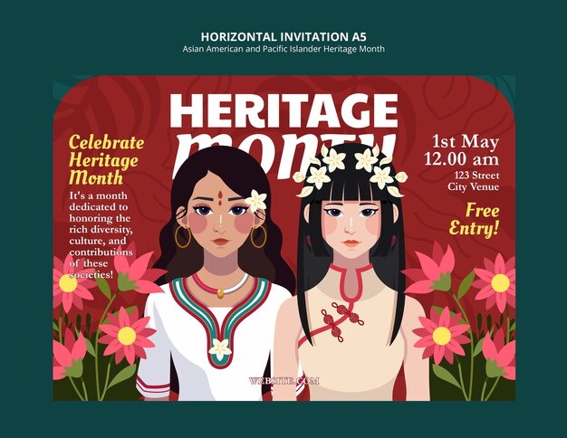 Asian pacific american heritage month invitation