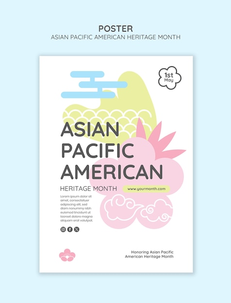 PSD asian pacific american heritage month poster