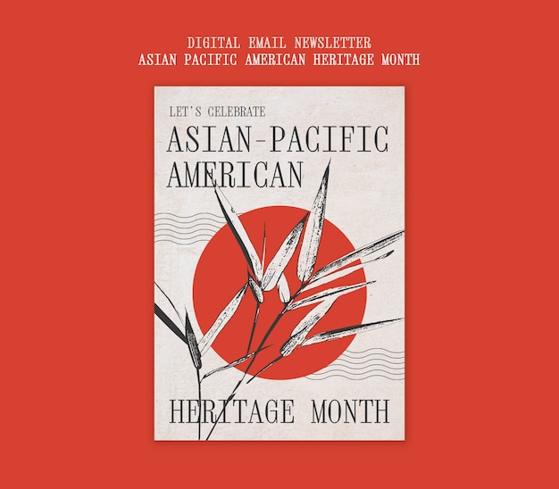 PSD asian pacific american heritage month sjabloonontwerp