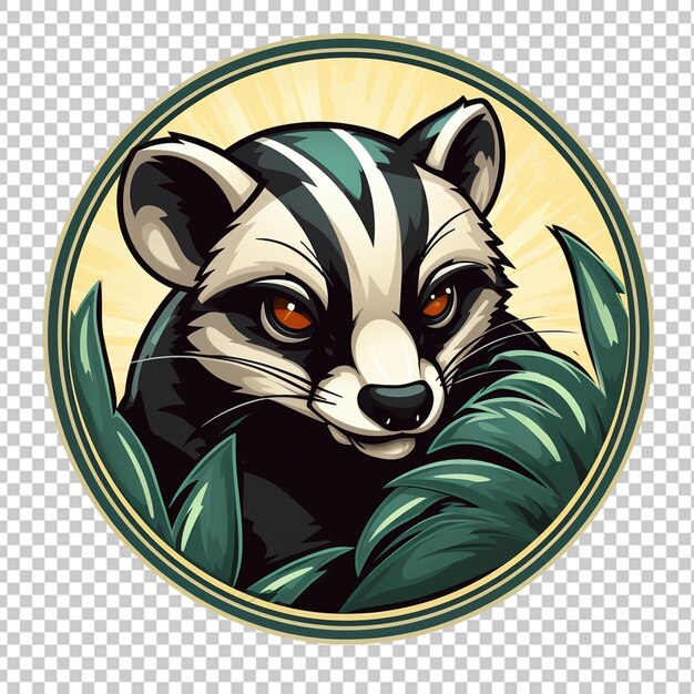 Logo della mascotte dell'asian palm civet