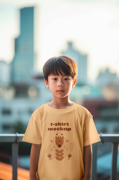 asian person wearing clothing mockup