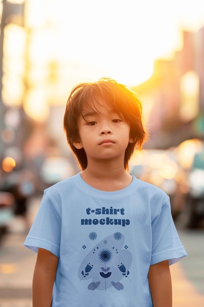 asian person wearing clothing mockup